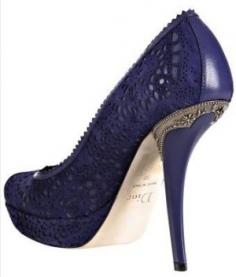 
                    
                        Christian Dior blue eyelet suede 'Dior Byz'. I'm always looking for a navy shoe. I can only dream of being able to walk in this one!
                    
                