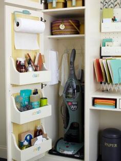 utility closet organization - great ideas!