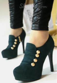 #Fashionable #Platform Stiletto #Heels #Buttons