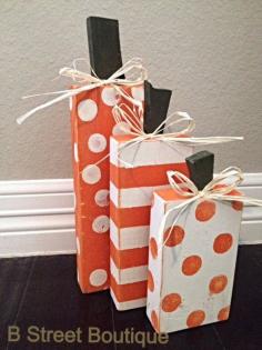 
                    
                        Set of 3 Wooden Pumpkins by bstreetboutique on Etsy, $18.00
                    
                