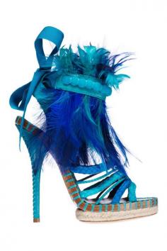 ♡ Dior...burst of blues. #shoes #heels #fashion #trend