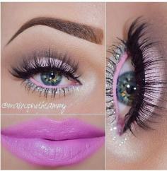 Love everything about this! Minus the pink eyeliner