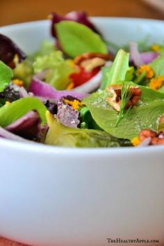 
                    
                        Toasted Walnut & Brussels Sprouts Salad with Orange Poppy Seed Dressing #glutenfree
                    
                