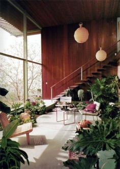 House, Los Angeles, mid century modern / Knauer House, Los Angeles, 1954. Architect Rodney Walker