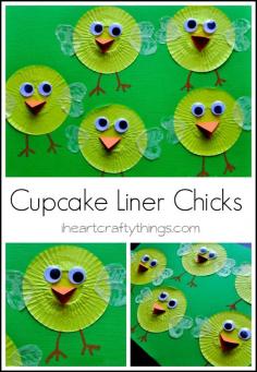 
                    
                        I HEART CRAFTY THINGS: Cupcake Liner Chicks
                    
                