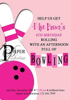 Paper Perfection: Pink Bowling Party Invite and Printables!