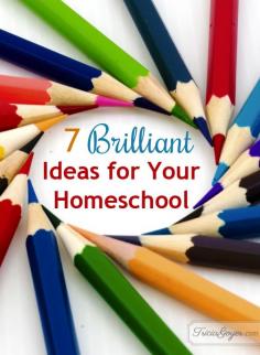 
                    
                        There are tons of wonderful ideas about homeschooling these days. I love hearing about what other people are doing and what works for them. Here are 7 BRILLIANT ideas to incorporate into your homeschool routine!
                    
                
