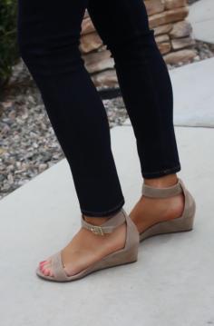 Lillian suede low wedges - Need these in black or silver