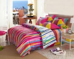
                    
                        Mess Stripes Printed Candy Color 4 Pieces Cotton Bedding Sets #bedding #fashion
                    
                