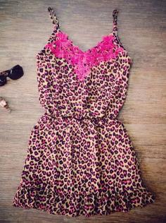 
                    
                        Sexy Leopard Printing Peach Lace Crochet Spaghetti Strap Dress #dress #fashion #style
                    
                