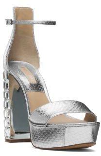 
                    
                        Michael Kors Collection Nikki Metallic Snakeskin Platform Sandal
                    
                