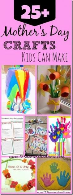 
                    
                        25 Mothers Day Crafts - so many super cute and clever ideas kids can make themselves as a mothers day gifts!
                    
                