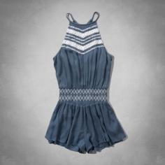 
                    
                        Embroidered Peasant Romper
                    
                