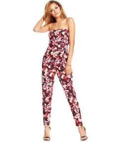 
                    
                        Material Girl Juniors' Floral-Print Strapless Jumpsuit
                    
                