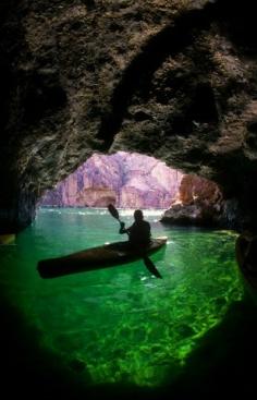 
                    
                        Emerald Cave on the Lower Colorado River in Black Canyon, Arizona.
                    
                