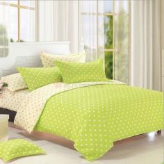 
                    
                        Lovely White Dots Printed Spring Green 4 Pieces Cotton Bedding Setss #bedding #fashion
                    
                