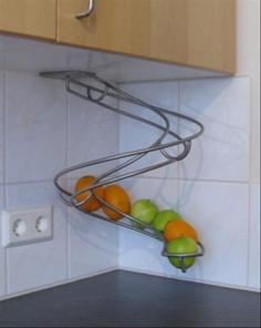 Fruit slide... how neat! Better than a bowl sitting on the counter. I want this!