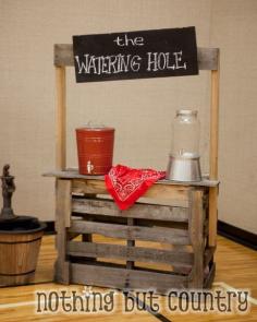 Watering Hole idea for western theme party