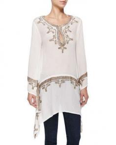 
                    
                        Pools de Embellished-Trim Tunic W/ Keyhole by Calypso St. Barth at Neiman Marcus.
                    
                