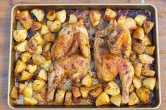 Lemon Roast Chicken with Potatoes - Perfect for Sunday dinner