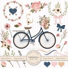 
                    
                        Premium Wedding Clipart & Vectors  Navy And Blush by AmandaIlkov
                    
                