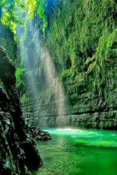 Green Canyon, Pangandaran, West Java, beautiful places to visit in Indonesia.