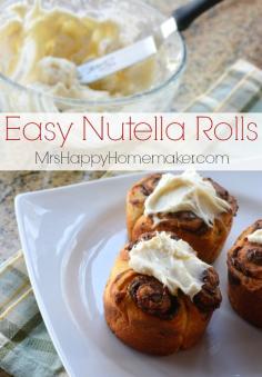 
                    
                        These Nutella Rolls are so super duper easy & absolutely delicious!  The best part is that all you need is 2 ingredients!
                    
                