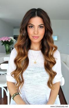 love her hair color! Soft Bouncy Curls Tutorial... she has some great tips
