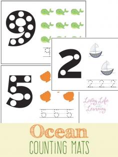 
                    
                        Ocean counting mats can be used by toddlers and prescholers to learn their numbers
                    
                