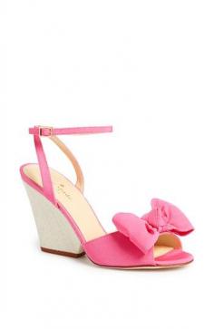 Pink wedge sandal