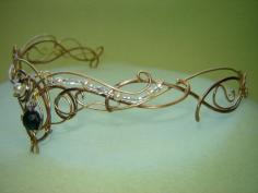 
                    
                        Look at THIS! The wirework is exquisite! This is truly a unique find, makes me wish i had a reason to wear it! :-) Where was this piece when I got married 10 years ago? :)  Circlets, Crowns, Tiaras and Dresses for your Medieval, Celtic or Elven Wedding!
                    
                