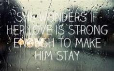 And she's answered by the headlights shining through the window pane.