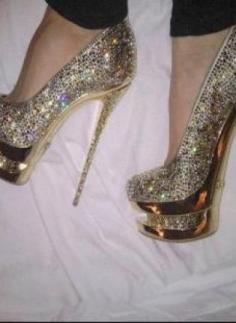 
                    
                        Glitter Rhinestone High Heel Shoes, Shoes, andre nicole Rhinestone Pumps, Chic
                    
                