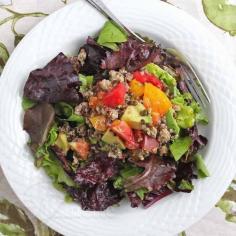 
                    
                        Recipe for Quinoa and Black Lentil Salad with Mixed Salad Greens ~ jeanetteshealthyl...
                    
                