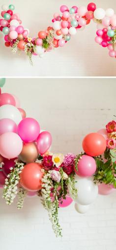 Flamingo Pop. A bridal collaboration with BHLDN and The House That Lars Built. Balloon installation by Brittany Watson Jepsen. Florals by Ashley Beyer of Tinge Floral. Balloons provided by Zurchers Party store. Photo by Jessica Peterson.