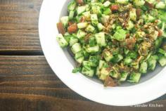 
                    
                        Israeli Salad makes the perfect side dish and is packed with good for you veggies - 85 calories and 2 PointsPlus
                    
                