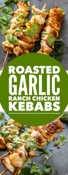 
                    
                        Roasted Garlic Ranch Chicken Kebabs. - Layers of Happiness #WhatsYourRanch #ad
                    
                