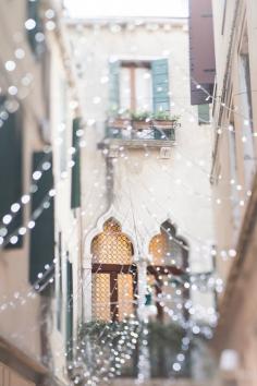 Fairy lights in Venice, Italy