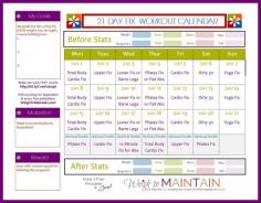 
                    
                        Printable 21 Day Fix Workout Schedule with space for goals, motivation, rewards and before and after stats.
                    
                