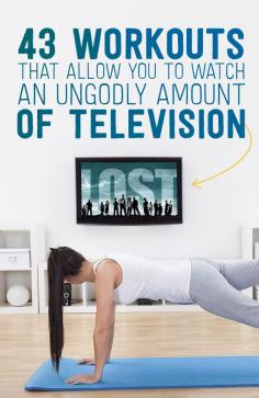 You can work out while watching TV. | It’s time to swap drinking games for workout games — and there’s one for pretty much any show you can think of, from Made in Chelsea to X Factor (which at its current running time of over two hours is basically running a marathon).