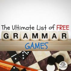 
                    
                        The Ultimate List of FREE Grammar Games -- a huge list of games to teach parts of speech, punctuation, sentence types, and writing. Grammar doesn't have to be boring!
                    
                