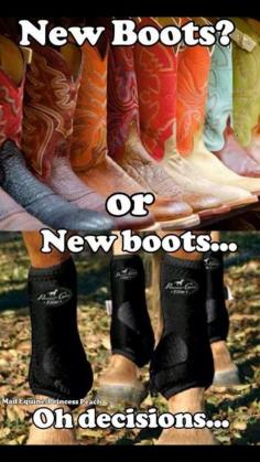 
                    
                        Story of my life! My addiction... and the horse always gets new boots first LOL
                    
                