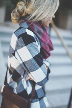 Black and white flannel #fashion #style