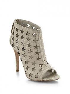 
                    
                        Alice + Olivia - Giovanna Star-Cutout Metallic Snake-Embossed Leather Booties <br>
                    
                