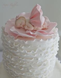 Pink ruffle  cake ~ gorgeous!