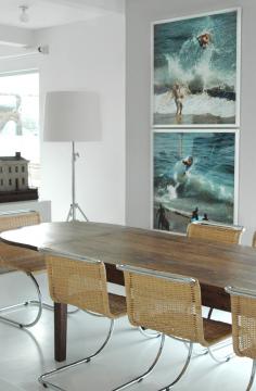 
                    
                        surfy prints . dining table . lamp .
                    
                