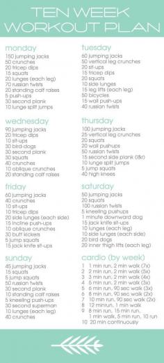
                    
                        10 week exercise plan
                    
                