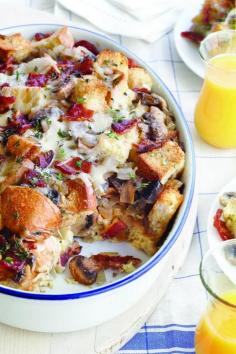 
                    
                        Mushroom, Bacon and Swiss Strata Recipe
                    
                