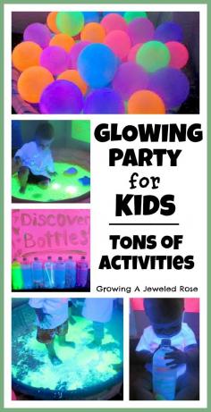 A good NYE PARTY idea Black Light Themed Party for Kids ~ Growing A Jeweled Rose