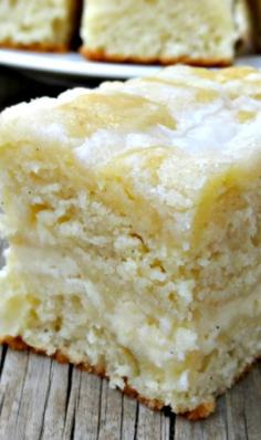 
                    
                        Cream Cheese Coffee Cake Recipe ~ moist and buttery, with a cheesecake like swirl in the middle, some texture from the streusel and sweetness from the powdered sugar glaze
                    
                